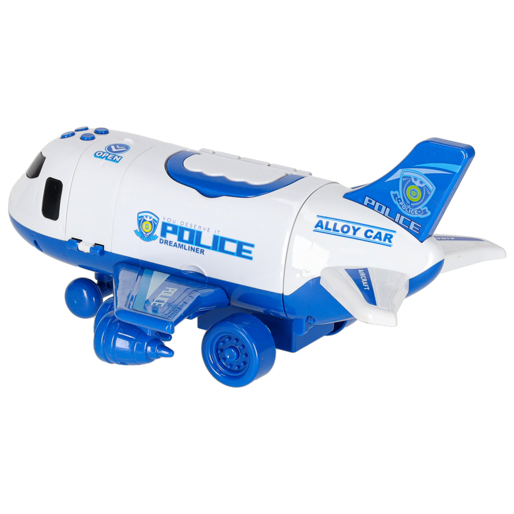 Letadlo Transporter + 3 policejní vozy