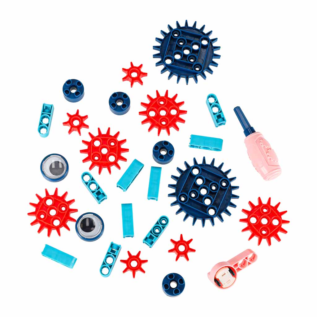 Stavební bloky pro stavbu mobilu s motorem 116 kusů