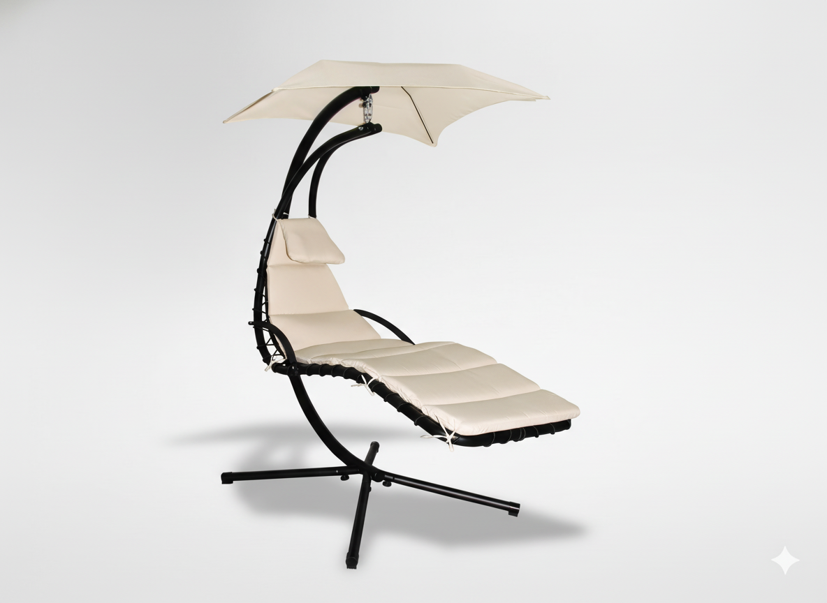 Zahradní houpačka béžová