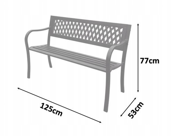 Lavička do Zahrady 125 x 53 x 77 cm