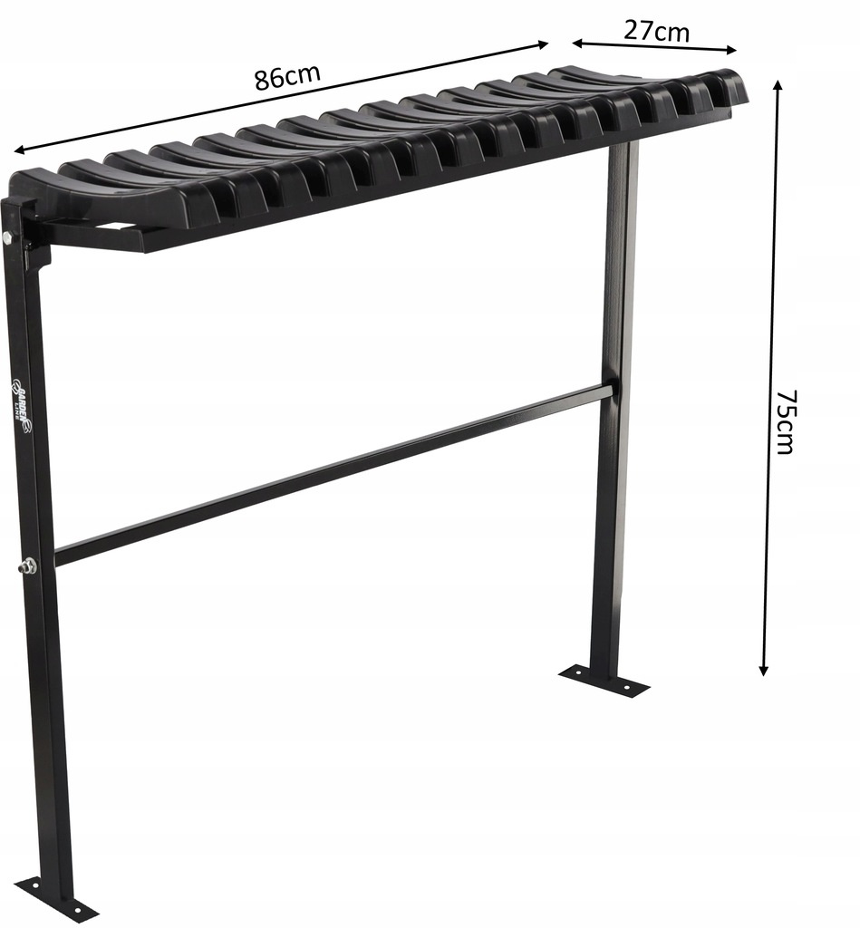 SKLÁDACÍ LAVIČKA DÉLKA 86 CM ČERNÁ