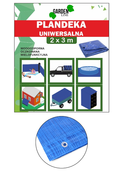 Plachta 2 x 3 m (+/- 5%) 50GSM 3%UV Modrá *4072