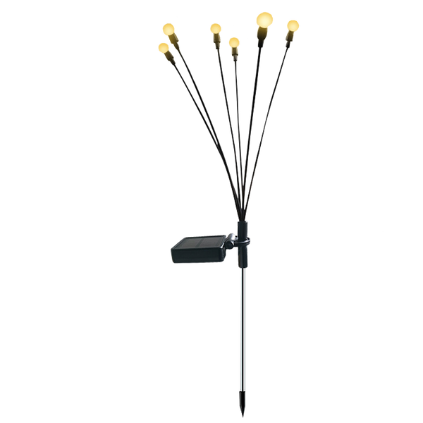 Sada 2 solárních lamp, výška 70 cm, 6 LED teplá bílá