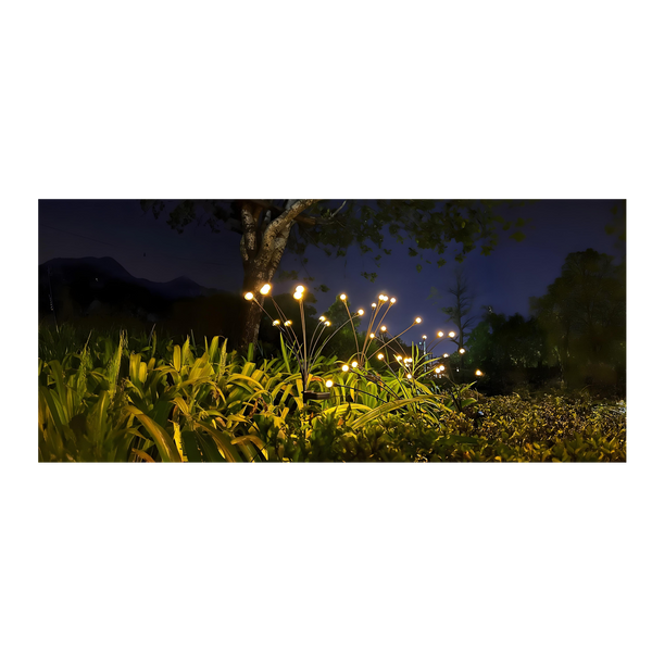 Sada 2 solárních lamp, výška 70 cm, 6 LED teplá bílá