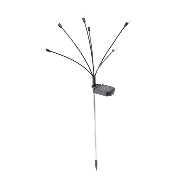 Sada 2 solárních lamp, výška 70 cm, 6 LED teplá bílá