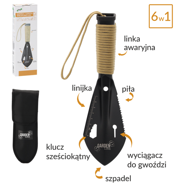 SAPERKA/LOPATKA MULTIFUNKČNÍ 26 CM 6 V 1
