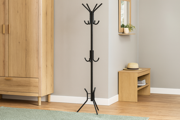 Věšák stojící OMER 178 cm černý