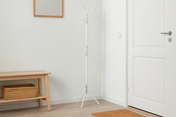 Věšák stojací OMER 178 cm bílý