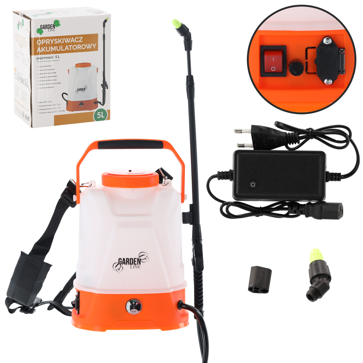 AKUMULÁTOROVÝ POSTŘIKOVAČ 5 L 400mAh oranžový