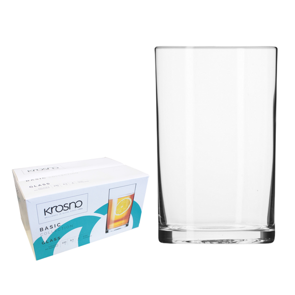 Sada 6 hladkých sklenic na vodu 250 ml Basic