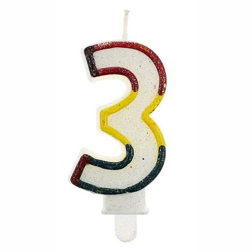 SVÍČKA "3" ČÍSLICE *9999*1206
