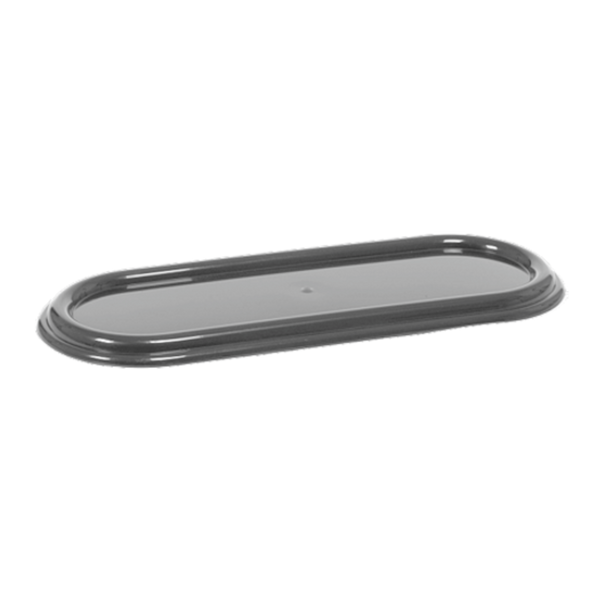 OVÁLNÁ SVÍCENKA 40 CM GRAFIT METALICKÁ*4534