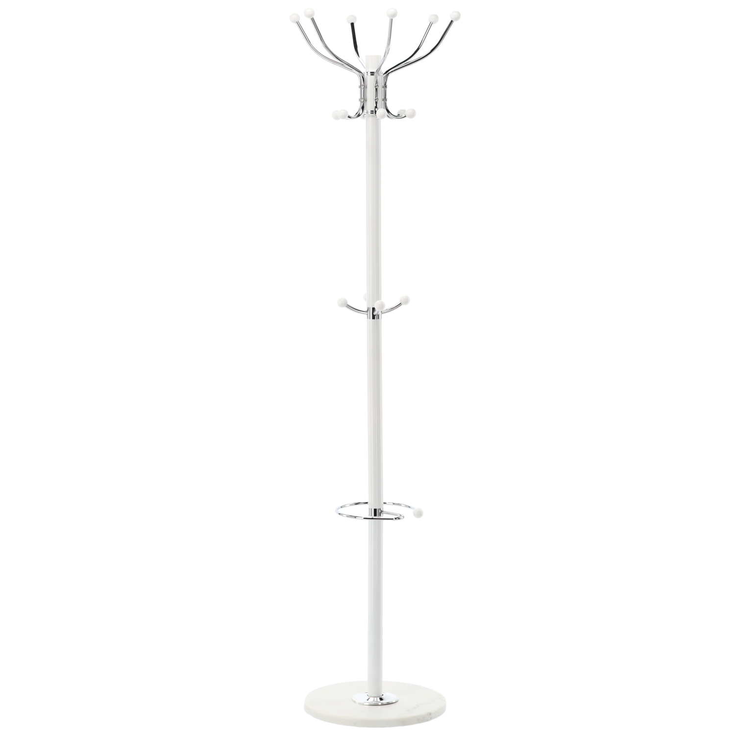 Stojací věšák KAZER 178 CM BÍLÝ