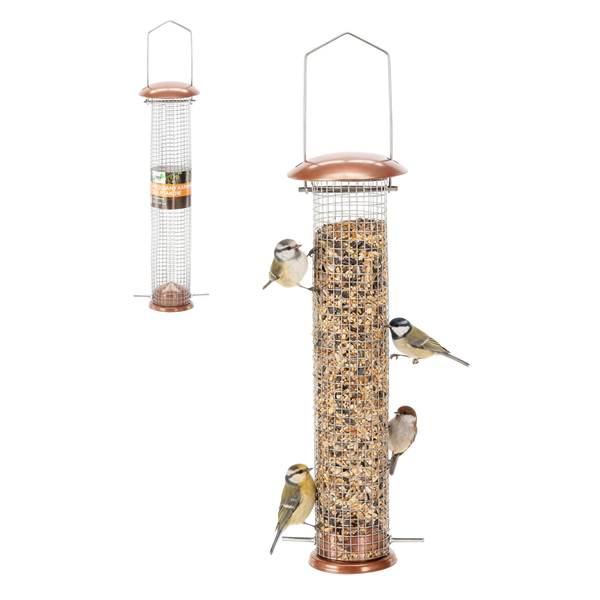 KRMÍTKO PRO PTÁKY - MĚDĚNÉ 9 X 39 CM *7946