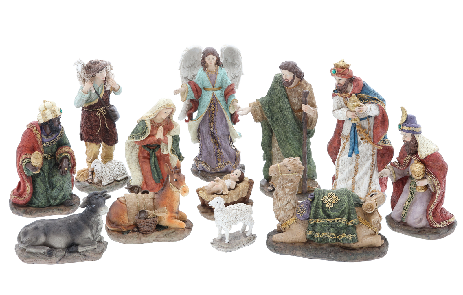 Sada 12 vánočních figurek do 32 cm polyresin *2485