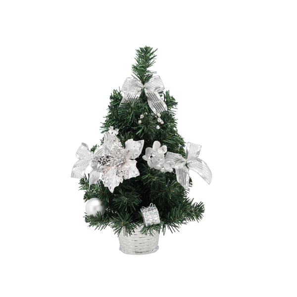 VÁNOČNÍ STROMEK 40 CM STŘÍBRNÝ *2248