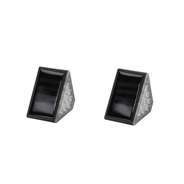 Sada 2 solárních schodových lamp 8,5 x 5 x 4,5 cm 9 LED teplá bílá