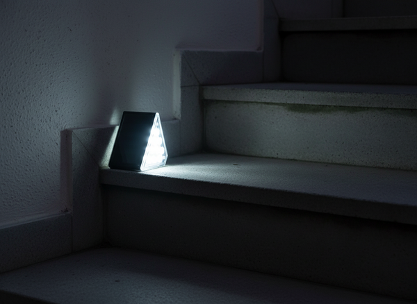 Sada 2 solárních schodových lamp 8,5 x 5 x 4,5 cm 9 LED teplá bílá