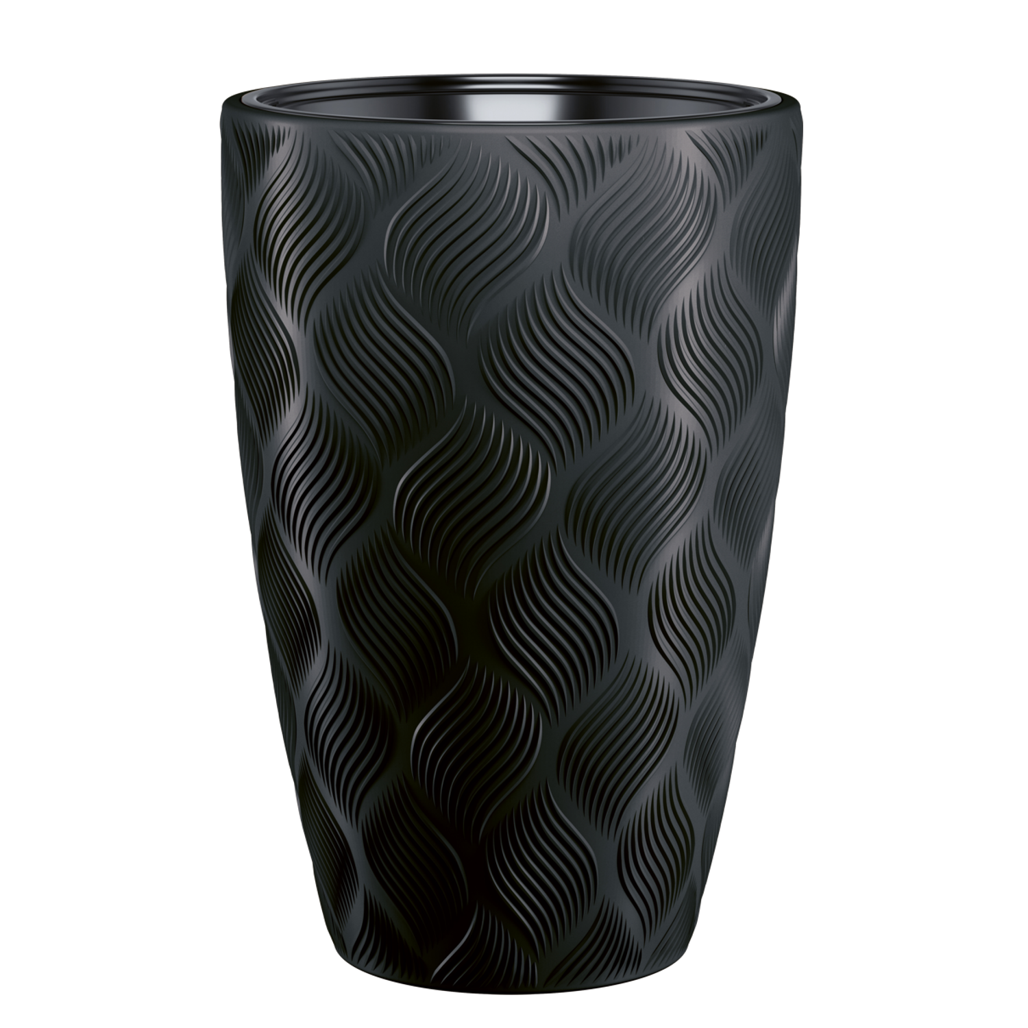 Květináč Flow Slim 400mm Černý