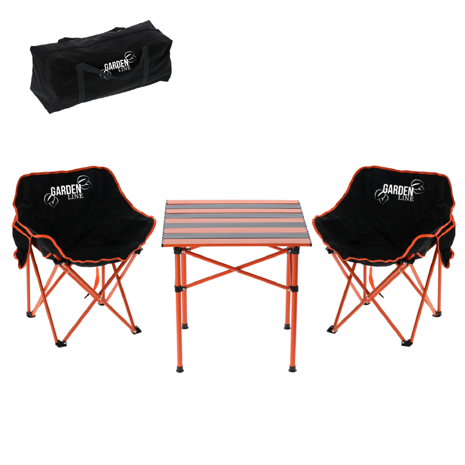 SADA STOLEK + 2 KŘESLA TURISTICKÝ KEMPING