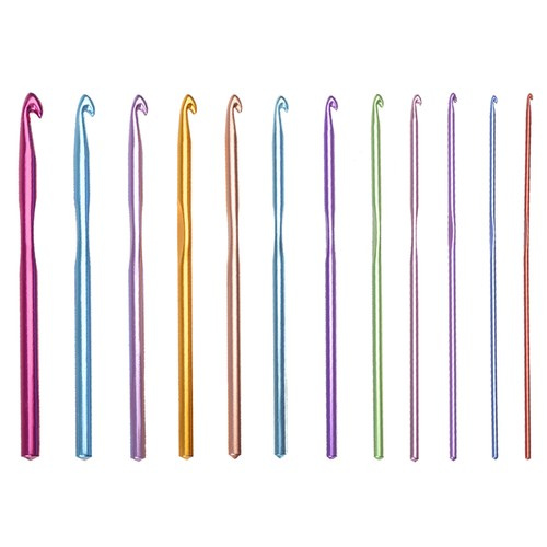 Sada 12 háčků na háčkování.