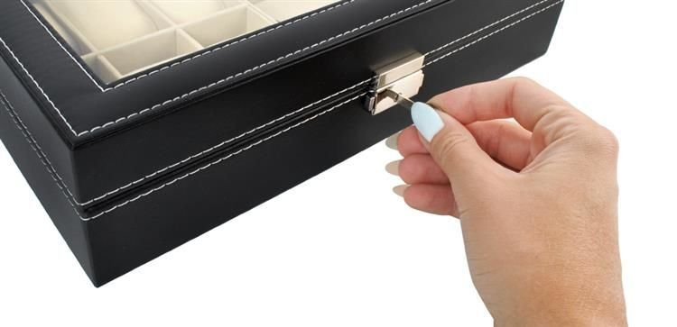 Organizér na hodinky a brýle černý