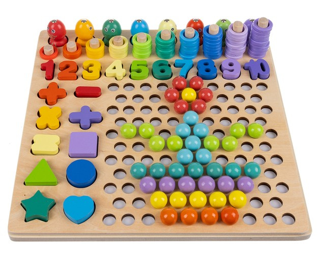 Dřevěné puzzle - korálky DU17252