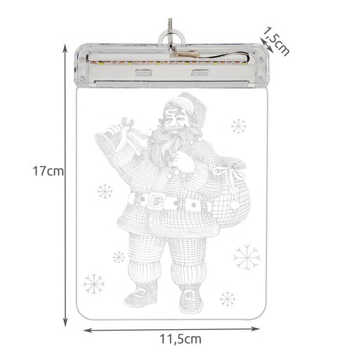 3D LED vitráže - Santa Claus