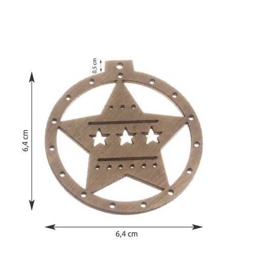 Dřevěné ozdoby - 10 ks