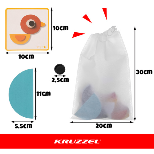 Dřevěné puzzle - Kruzzel 22426 puzzle