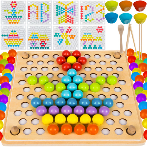 Puzzle z dřevěných korálků 22403