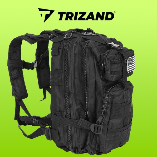 Malý černý turistický batoh 23089
