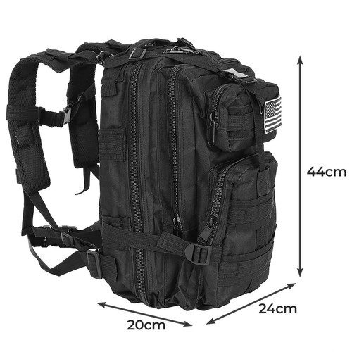 Malý černý turistický batoh 23089