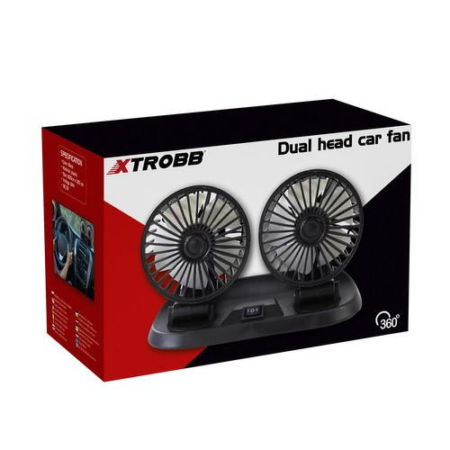 Ventilátor do auta 12V dvojitý Xtrobb 23222
