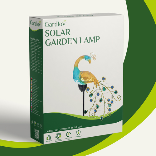 Solární lampa páv Gardlov 25281