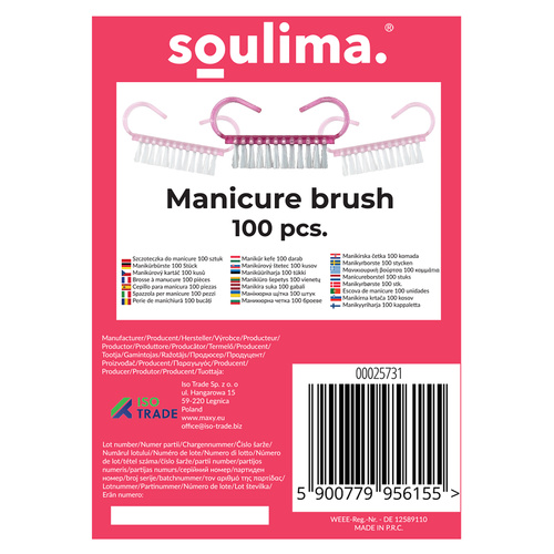 Štětec na manikúru - 100 ks. Soulima 25731