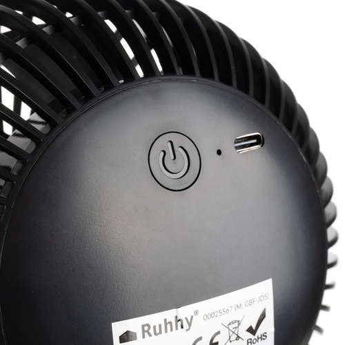 Černý bezdrátový ventilátor Ruhhy 25567