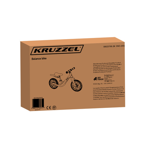 Odrážedlo růžové Kruzzel 25768