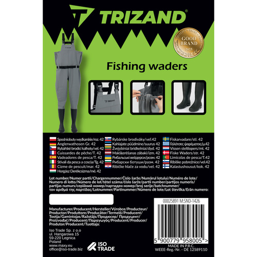 Rybářské kalhoty TRIZAND - waders 42