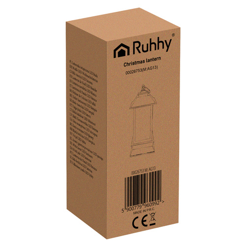 Bílá LED vánoční lucerna Ruhhy 26753