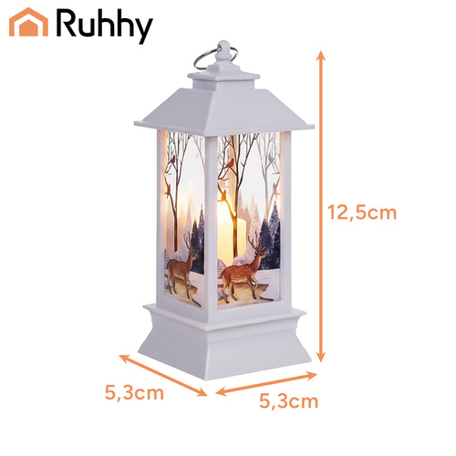 Bílá LED vánoční lucerna Ruhhy 26753