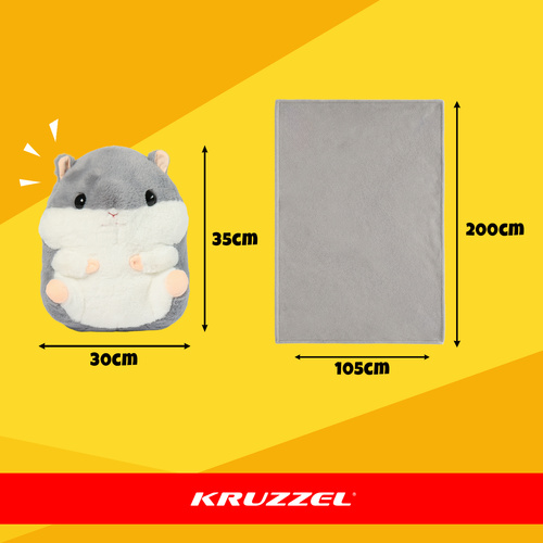 Křeček - polštář s dekou 2 v 1 Kruzzel 25638