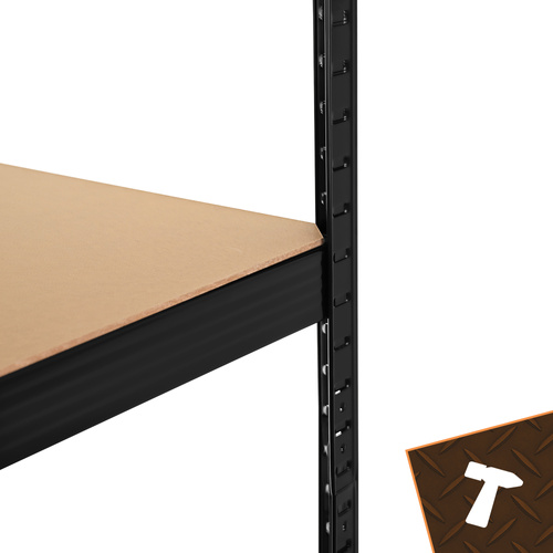 Úložný regál - černý 180x90x40 Bigstreen