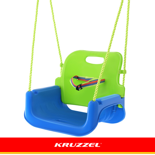 Dětská houpačka Kruzzel 3 v 1 zelenomodrá