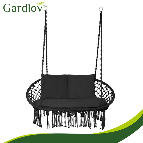 Dvojitý houpací polštář Gardlov - černý