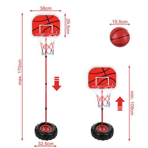 Basketbalový koš 170 cm