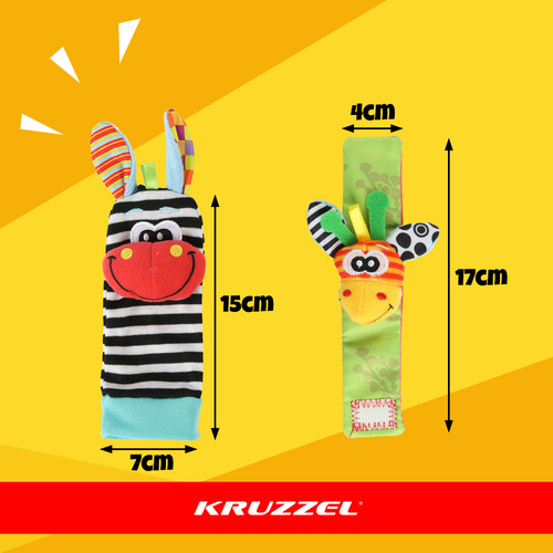 Dětská chrastítka - sada 4 kusů Kruzzel 25068