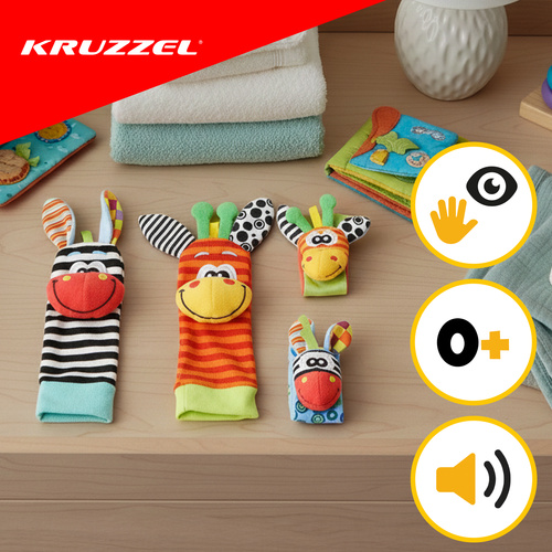 Dětská chrastítka - sada 4 kusů Kruzzel 25068