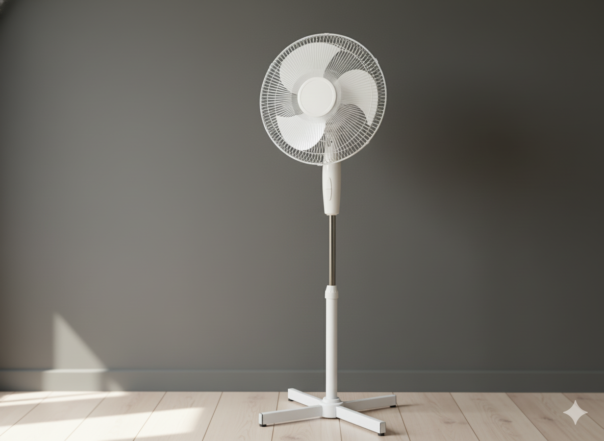 STOJANOVÝ VENTILÁTOR BÍLÝ 45W