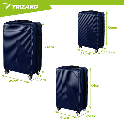 Sada kufrů 3 v 1 - tmavě modrá Trizand 26664